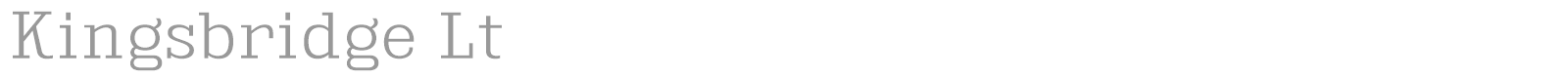 Kingsbridge font preview